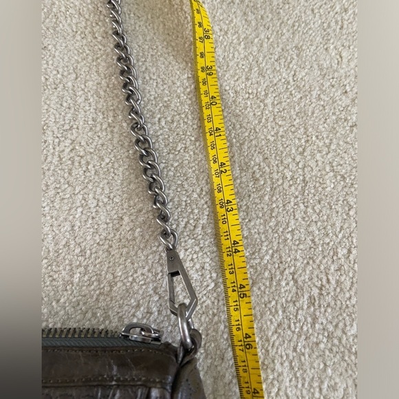 Rebecca Minkoff Quilted Leather crossbody gray ,silver hardware, great condition - Picture 11 of 11